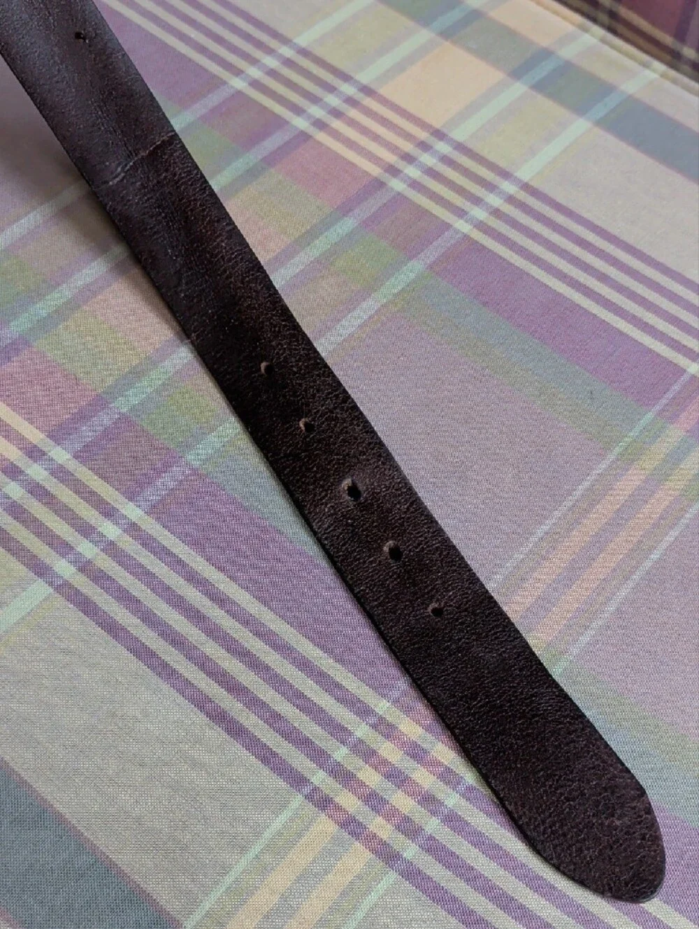 Zara Distressed Embossed Leather Belt